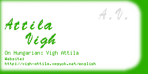 attila vigh business card